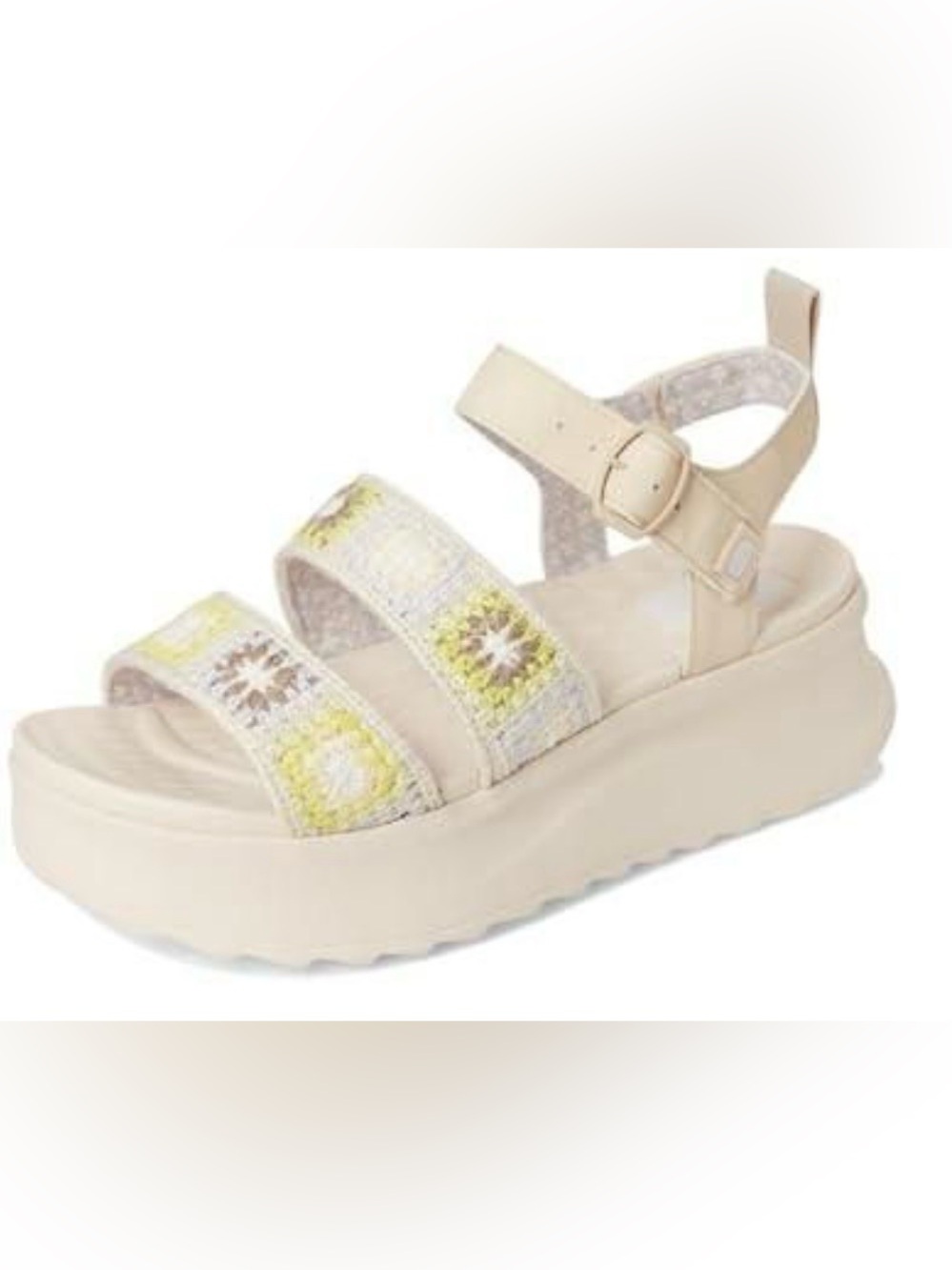 Hey Dude Women's Delray Buckle Cottage Crochet Sandals Size 9
